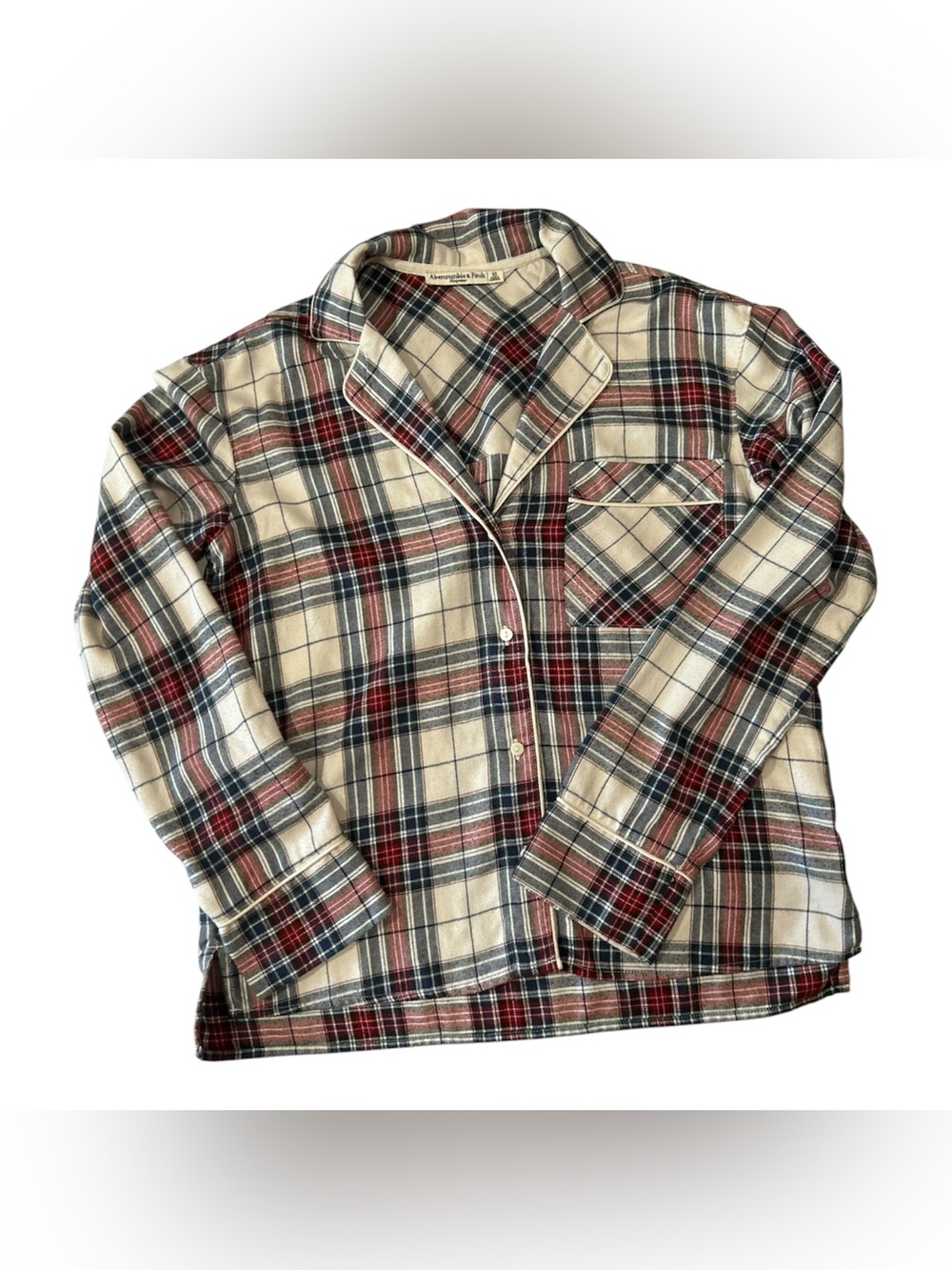 Abercrombie & Fitch Plaid Button-Up Pajama Shirt, size XS vintage